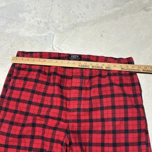 Filson Men's Red & Black Plaid Lounge Pajama Pants 2XL Cotton Blend Heavy Thick thumbnail 4