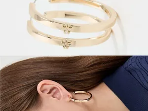 NWOT Tory Burch Icon Hoop Earring thumbnail 2