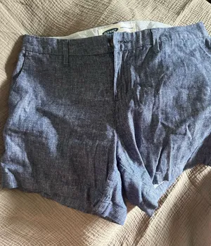 Old Navy Blue Linen-Blend Women’s Bermuda Shorts thumbnail 1
