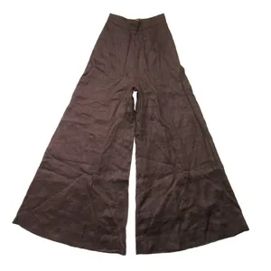 NWT DISSH Heidi in Dark Chocolate Brown Wide Leg Linen Pants AU 6 / US 2 thumbnail 4