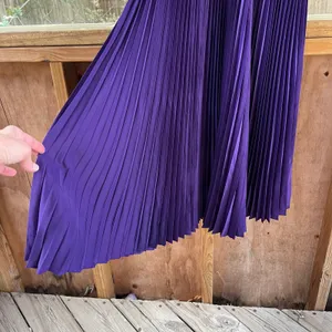 Marina Women's Dark Purple Pleated Sleeveless Midi Dress Size 10 thumbnail 5