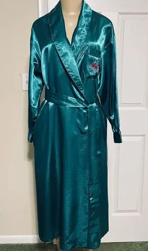 Cachet Classic Wrap Robe size S Green thumbnail 1