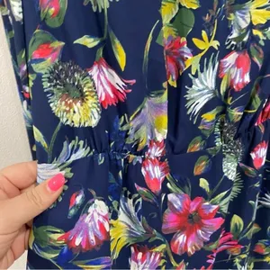 J Crew Long Sleeve‎ Flouncy Hem Dress Painted Floral Size 00 thumbnail 7