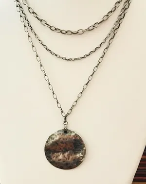 Silpada Sterling Silver Multi Chain Necklace Silver Pendant. 16” thumbnail 1
