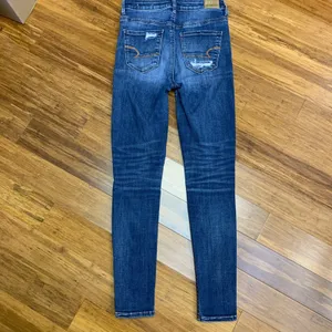 American Eagle Highest Rise Jeggings‎ Dark Wash Distressed Ripped Jeans Womens 4 thumbnail 4