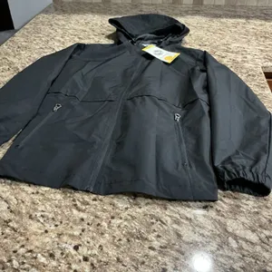 Weatherproof Women's Medium Black Waterproof Hooded Rain Jacket NWT thumbnail 11
