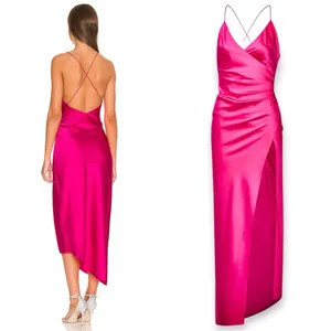 Retrofête NWT SER.O.YA Emma Silk Dress in Fuchsia Purple Women’s Size XS thumbnail 5