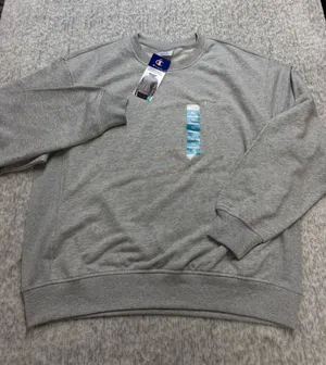 Champion‎ French Terry Pullover Crew Sweatshirt Heather Gray Womens XL NEW thumbnail 1