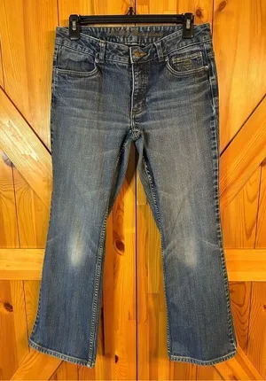 Harley Davidson jeans boot medium wash size 6 petite (4975) Blue thumbnail 1