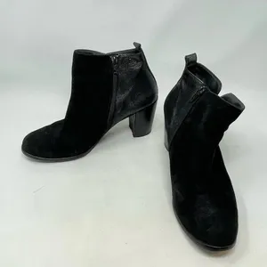 Paul Green Rockin Booties Black Suede Leather Metallic Size 7‎ / US 9.5 thumbnail 5
