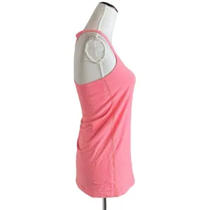 Lululemon Racetrack Tank Top No Size Pink Coral Bright Waist Length Workout Gym thumbnail 2