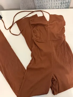 Aerie Halter Ribbed Bootcut Jumpsuit thumbnail 4