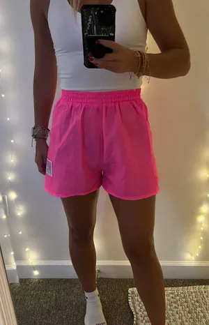 bright pink vintage shorts thumbnail 1
