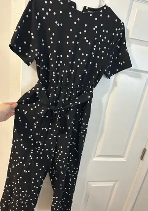 Nasty Gal polka dot jumpsuit  thumbnail 1