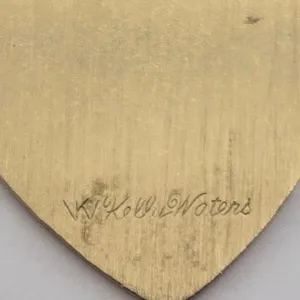 Kellie Waters Necklace Womens Heart Butterfly Etched Gold Tone Pendant EUC thumbnail 4