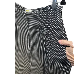 Maeve Anthropologie Polka Dot Wide Leg Pants Black White High Rise‎ Size 10 thumbnail 7