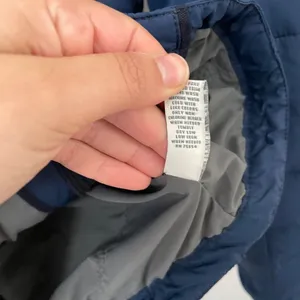 Abercrombie & Fitch Down Puffer Blue Jacket with Fur Trim Hood Size M Winter thumbnail 5