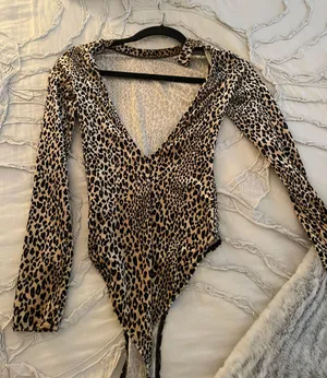 Leopard Bodysuit Velvet Multi Size M thumbnail 1