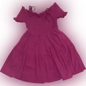 FREE PEOPLE HAPPY WITH YOU SMOCKED TIERED MINI DRESS IN pink plum xs thumbnail 4