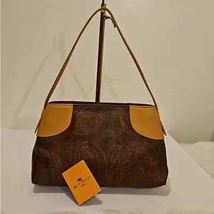 Etro Paisley Jacquard Hobo Handbag, with care card. EUC thumbnail 3