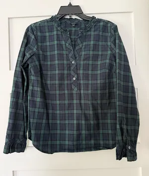 Talbots Plaid Long Sleeve Blouse thumbnail 1