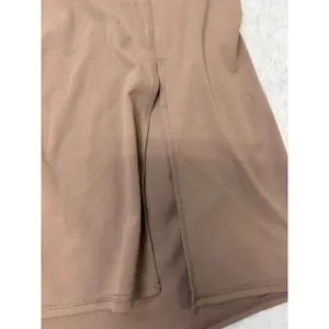 Isabel Maternity Side Slit Midi Active Dress Taupe‎ Brown XS 029-05-2364 thumbnail 2