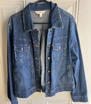 St. John's Bay women’s Blue Jean Jacket SIZE XL thumbnail 1