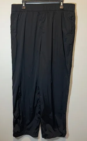 Athleta Women's XL Black Nylon Bungee Hem Track Pants Zipper Pockets thumbnail 1