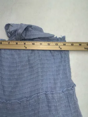 Altar'd State Light Blue Tiered Mini Dress Textured Tie Strap Sundress Size S thumbnail 9