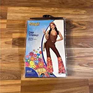 Spirit Halloween Day Tripper Hippie Adult Halloween Costume~M 8-10~New thumbnail 2