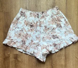 Abercrombie & Fitch Cotton Linen Blend‎ High Waisted Floral Shorts thumbnail 1