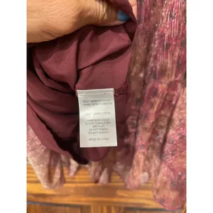 12th Tribe Golden Hour Raspberry Ruffle Mini Dress NWT Size L thumbnail 8