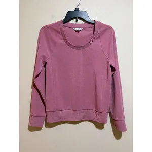 Athleta Size XXS Seasoft Scoop-Neck Sweatshirt Antique Rose Pink thumbnail 2