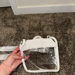 Clear Crossbody Bag with White Strap thumbnail 2