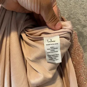 Lulus Truly Dazzling Mauve Multi Glitter Sleeveless Gown Size Small New Sold Out thumbnail 7