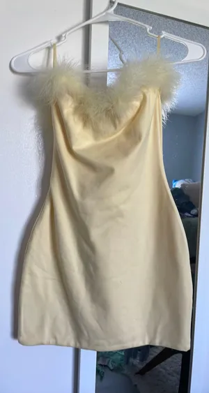 Tiger Mist Yellow Mini Dress thumbnail 3