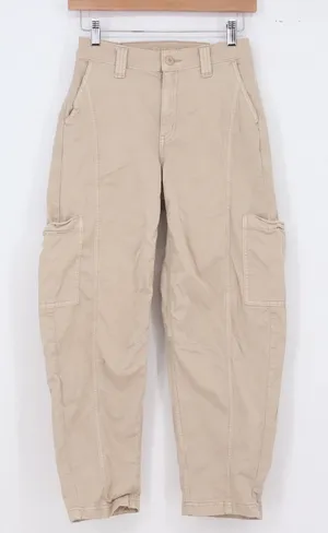 American Eagle Cargo Pants Womens 00 Stretch Regular Tan Utility Excellent thumbnail 1