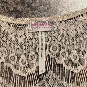 Free People Peek A Boo Slip Dress Lace Sheer M Boho Coquette Fairycore Romantic thumbnail 3