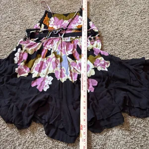 Intimately Free People Sweet Lucy Slip Dress Floral Strappy Black Pink Medium thumbnail 3