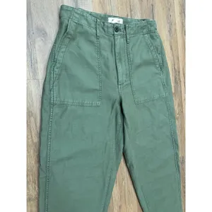 Madewell Green Utility‎ Pants Size 27 High Rise Cotton Straight Leg thumbnail 4