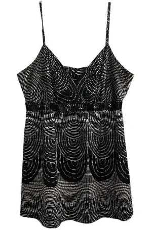 Express Women's‎ L Black Sequin Trim Tank Top Sleeveless Casual thumbnail 1