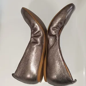 J. Crew metallic silver ballet flats thumbnail 3