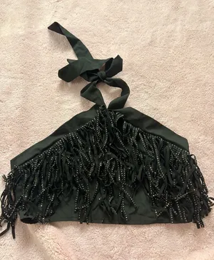 Shein Halter Top with Fringe thumbnail 1