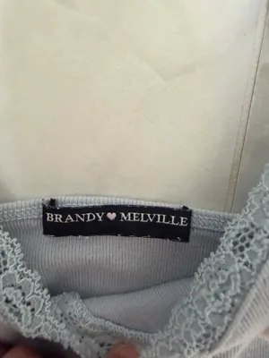 Brandy Melville Light Blue Cami Lace Tank thumbnail 2