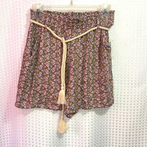 Joe Benbasset Juniors Floral drawstring Shortie Shorts thumbnail 1