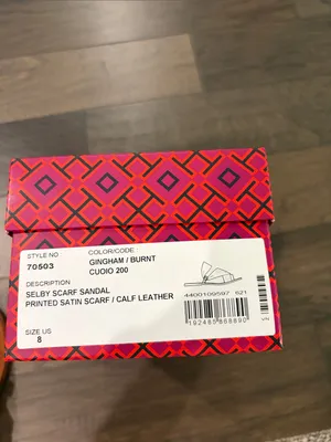 New in Box Tory Burch Selby Scarf Sandal Sz 8 thumbnail 12