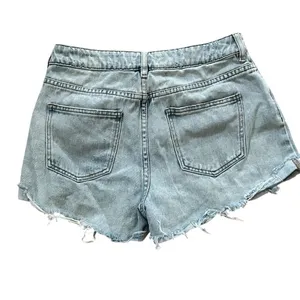 PacSun Women's Mom Denim Shorts Size 28 Blue Distressed Casual Summer thumbnail 2