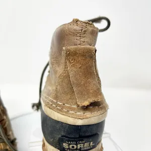 Sorel Women's‎ Out And About Brown Leather Ankle Rainboots Winterboots Size 5 thumbnail 4