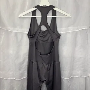 Sleeveless Activewear Jumpsuit Gray Size XL thumbnail 6