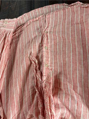 Free People Linen Striped Off-Shoulder Tie-Front Top Small thumbnail 4
